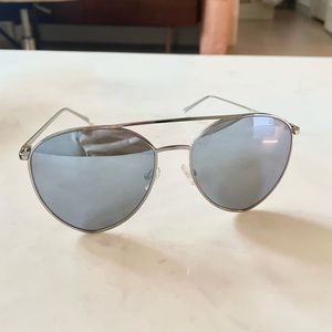 Quay Blue Aviator Sunglasses